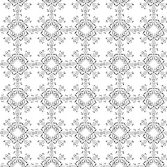 a seamless black and white floral pattern. It features a repeating design of stylized flowers and leaves on a white background. The pattern is commonly available as a vector graphic or as a print on f