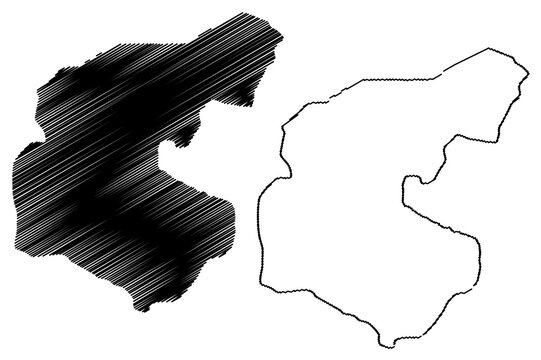 Guera Region (Regions of Chad, Republic of Chad) map vector illustration, scribble sketch Guera map