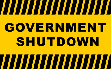 Government Shutdown Icon Stock Vectors image, Government Shutdown image with yellow background