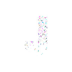 Glittery Lowercase Letter J