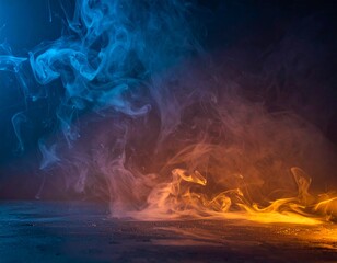Halloween Fog Overlay with Candlelight Glow and Cinematic Mist Texture