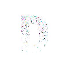 Colorful Glitter Letter D