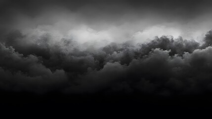 Obraz premium Dark storm clouds fill the sky with dramatic light and shadow.