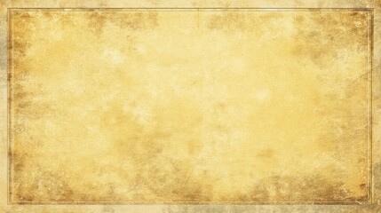 Obraz premium Soft vintage yellow gold paper with subtle old texture and faded grunge borders in pastel lemon tones.