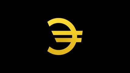 Realistic 3D Euro Golden Coin Flip Animation | Shiny Currency Spin Loop Video - Powered by Adobe