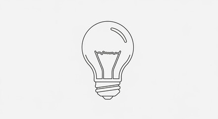 Illustration of a light bulb isolated on white background, symbolizing ideas, innovation, and energyefficient lighting solutions for various applications