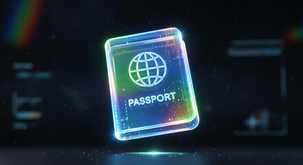 Digital passport concept for travel identification and international journey future technology