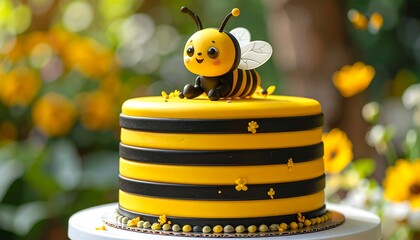 Honeybee Cake, Sweet Birthday Treat.