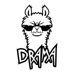 Llama Angry Drama Sunglasses Fierce Funny Cool Animal
