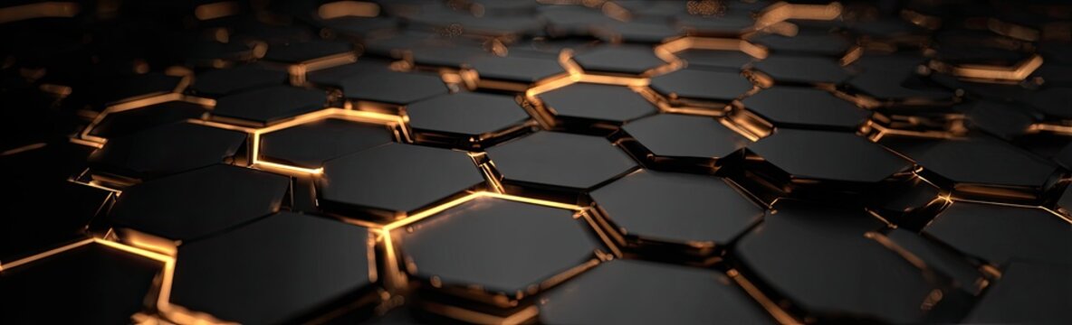 Abstract geometric honeycomb pattern