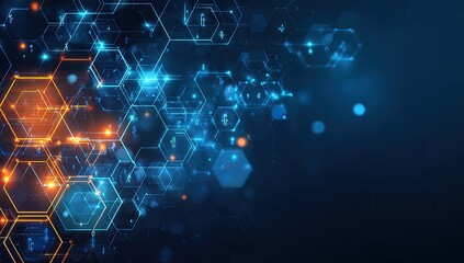 Abstract digital network graphic