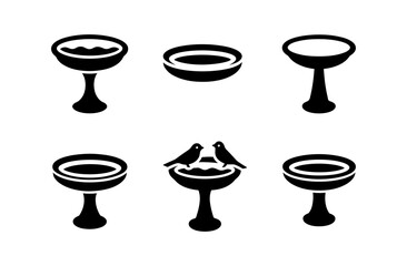Bird bath silhouettes: minimalist icons of outdoor decor