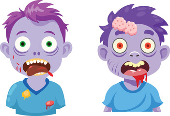 Cute cartoon zombie for Halloween.