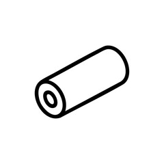 Simple cylindrical foam roller symbolizing fitness recovery, physical therapy, and muscle relaxation.
