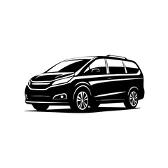 Clean modern minivan depiction symbolizing comfort, travel convenience, and family transportation.
