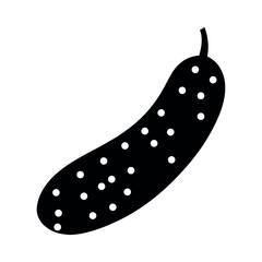 minimal silhouette vector of African horned cucumber