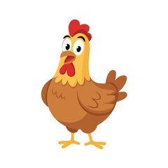 chicken character on a white background