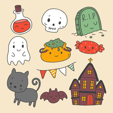 Hand drawn halloween element 3