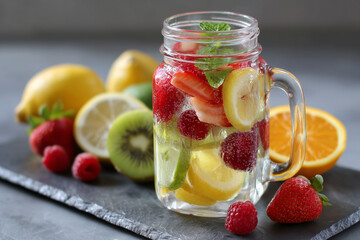 Refreshing fruit infused water