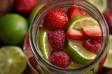 Refreshing fruit infused water
