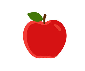 red apple isolated on white