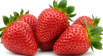 Natural Ripe Strawberry Fruit Isolated