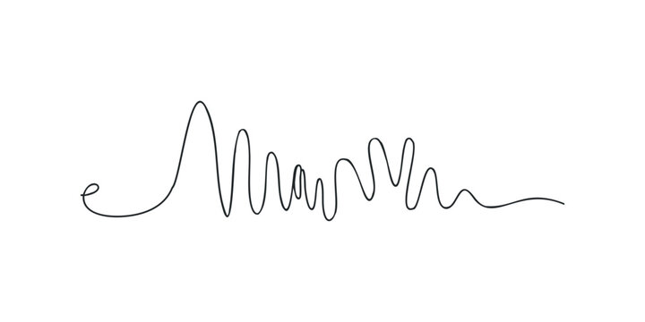 Abstract hand drawn wavy line graphic