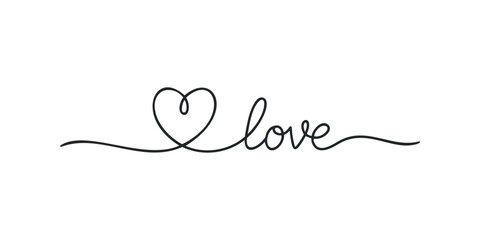 Handwritten love heart symbol and text