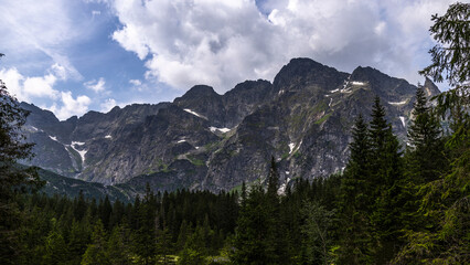 mountain landscape with clouds