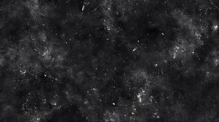 Textured dark background with speckled white dust particles.