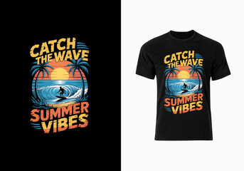 summer t shirt design illustration vector