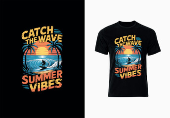 summer t shirt design illustration vector