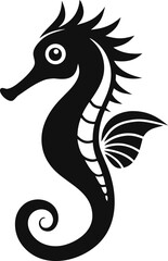 Fototapeta premium Elegant Hand Drawn Seahorse Doodle Illustration