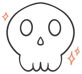 Minimalist Skull Sticker