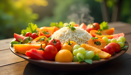 Professional Food Photography of Vegetarian Offering with Shallow Focus