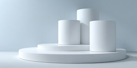 Simple white pedestal display
