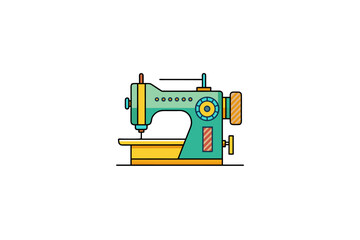 Lock stich machine vector illustration