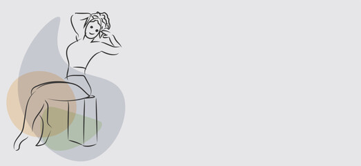 She sits in stillness, shaping grace with every gesture