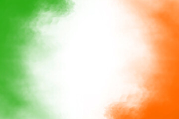 Tricolor background, saffon white green background, Independence day concept, Ireland, Indian flag concept