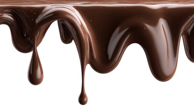 Various types of delicious chocolate falling with choc flake isolated on transparent background Remove png