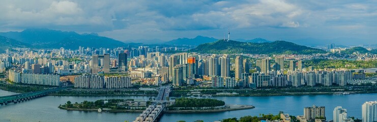 Cityscape with Mountains