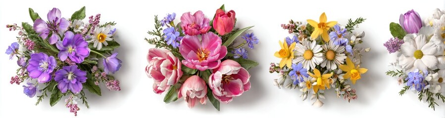 Obraz premium Spring flower bouquets