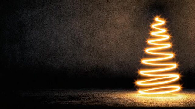 A Sparkling Christmas Tree Illuminated Against a Dark Background, Creating a Festive Atmosphere with Twinkling Lights and Magical Vibes.