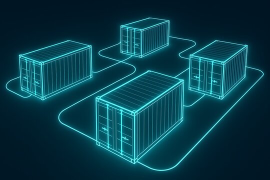 Connected Digital Containers Network: Cloud Computing and Microservices Architecture