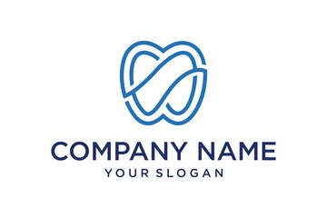 dental logo Abstract shape design vector