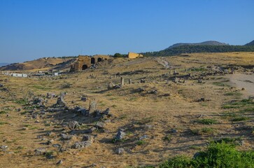 Türkiye, Hierapolis August 24, 2025 – ancient ruins  near Pamukkale,
