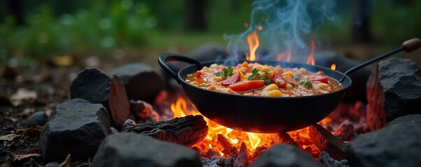 Campfire Cooking Sizzling Meals & Rustic Charm - Perfect for Outdoor Adventures