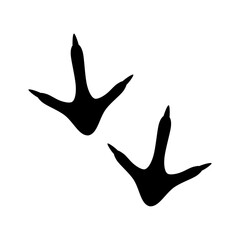 Chicken paw print silhouette image