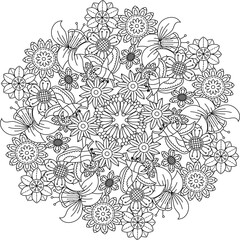 Garden Mandala Floral | Flower art Png