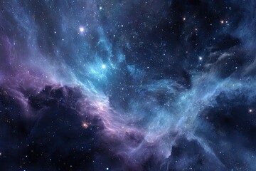 Fototapeta premium Cosmic nebula swirls in deep space